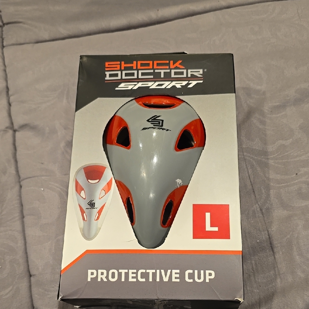 ❤️10/$10 New Shock Doctor Protective Cup - Gray and Red